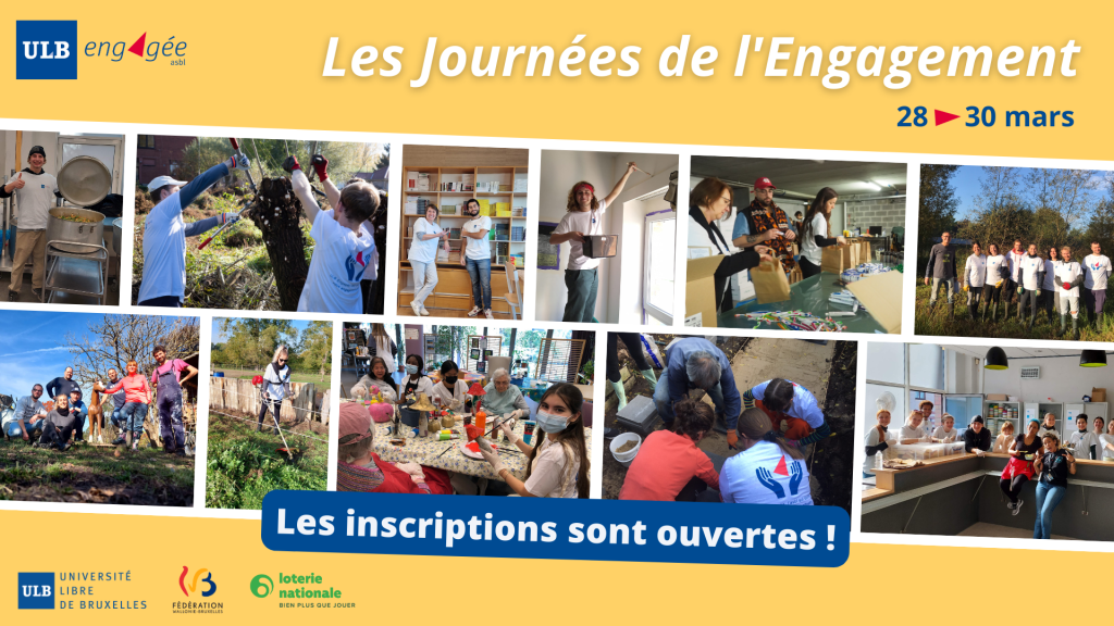 Les journées de l'Engagement - du 28 au 30 mars - Les inscriptions sont ouvertes