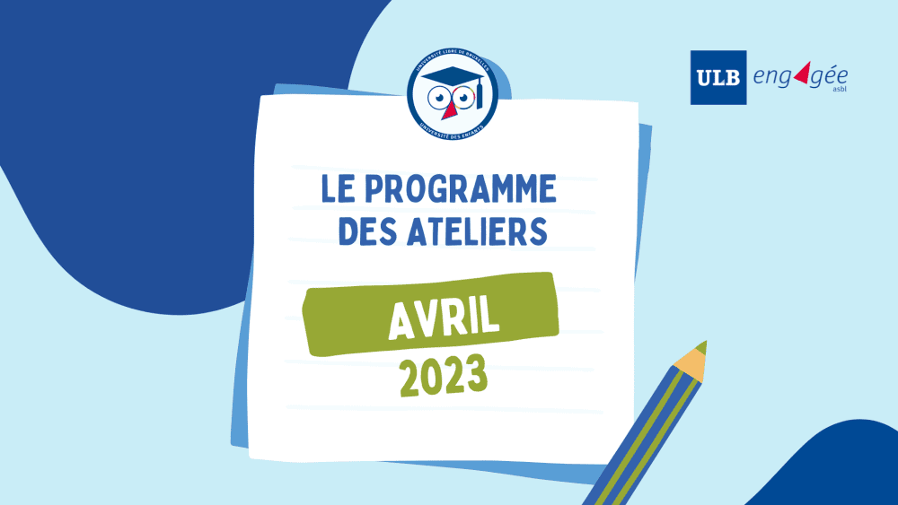 Programme des ateliers avril 2023
